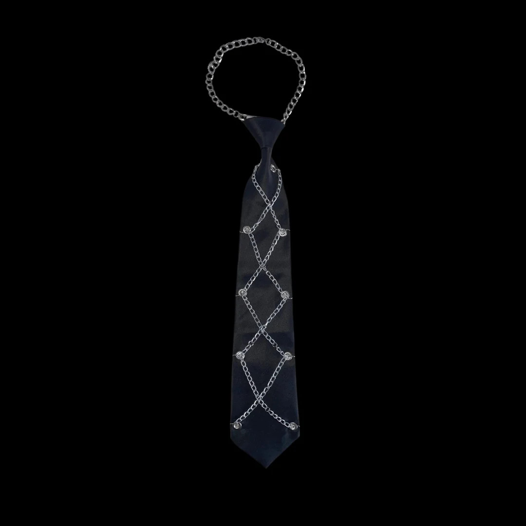 D𝖊𝖙𝖊𝖓𝖙𝖎𝖔𝖓 Black Tie Customized With Aluminum Chain / Stainless Steel Chok... | Etsy (US)