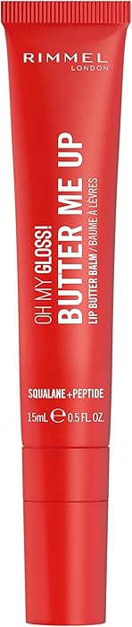 Rimmel London, Oh My Gloss Butter Me Up Lip Butter Balm 005 Red Velvet, Hydrating Lip Balm, Tinte... | Amazon (US)