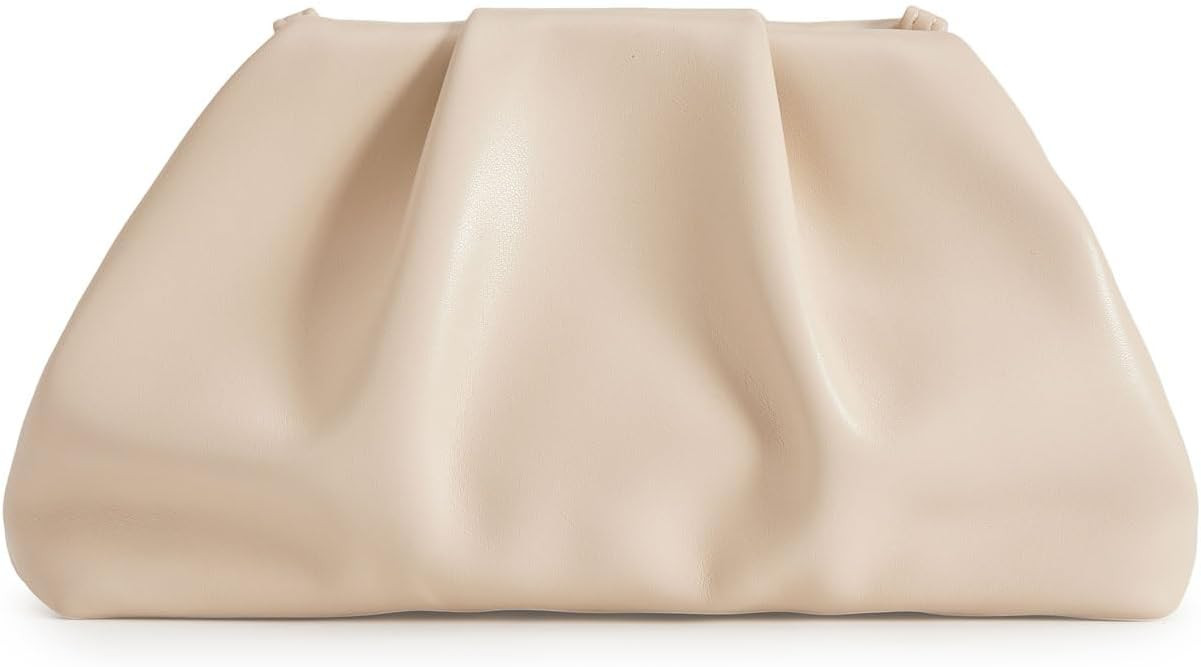 BRYCTSISEN Pleated Evening Clutch Purse Metallic Vegan PU Shoulder Bag | Amazon (US)