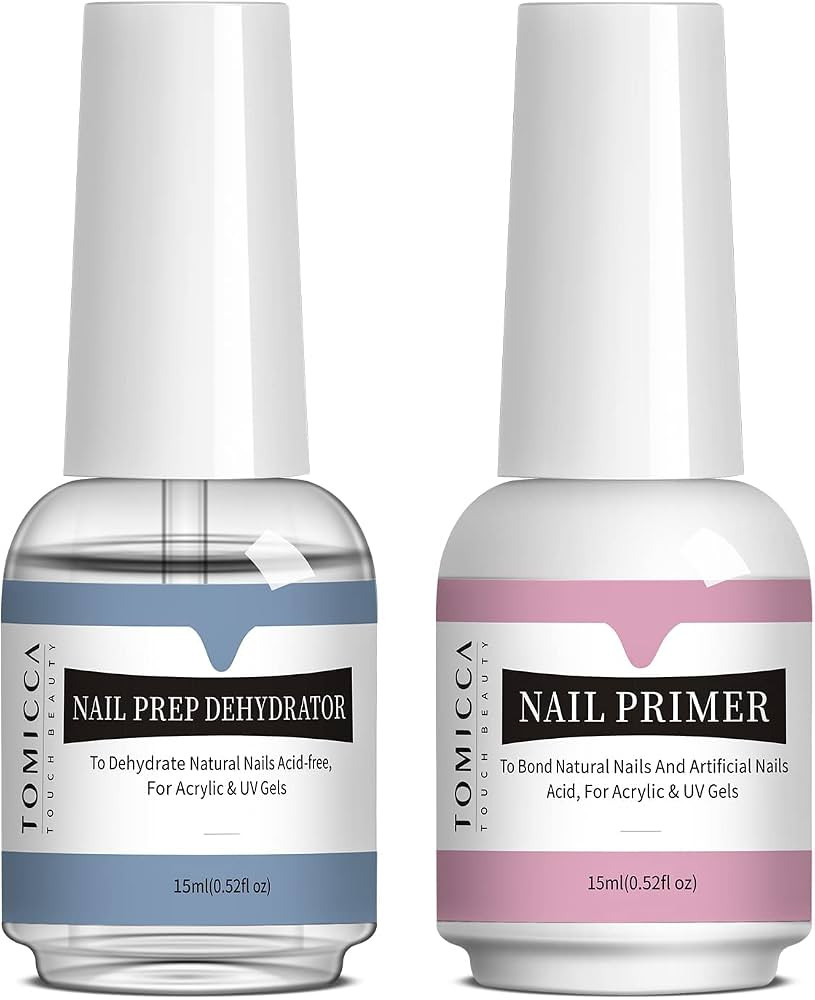 TOMICCA Nail Dehydrator and Primer Set - Professional Acid Free Natural Nail Bond Primer & Nail P... | Amazon (UK)