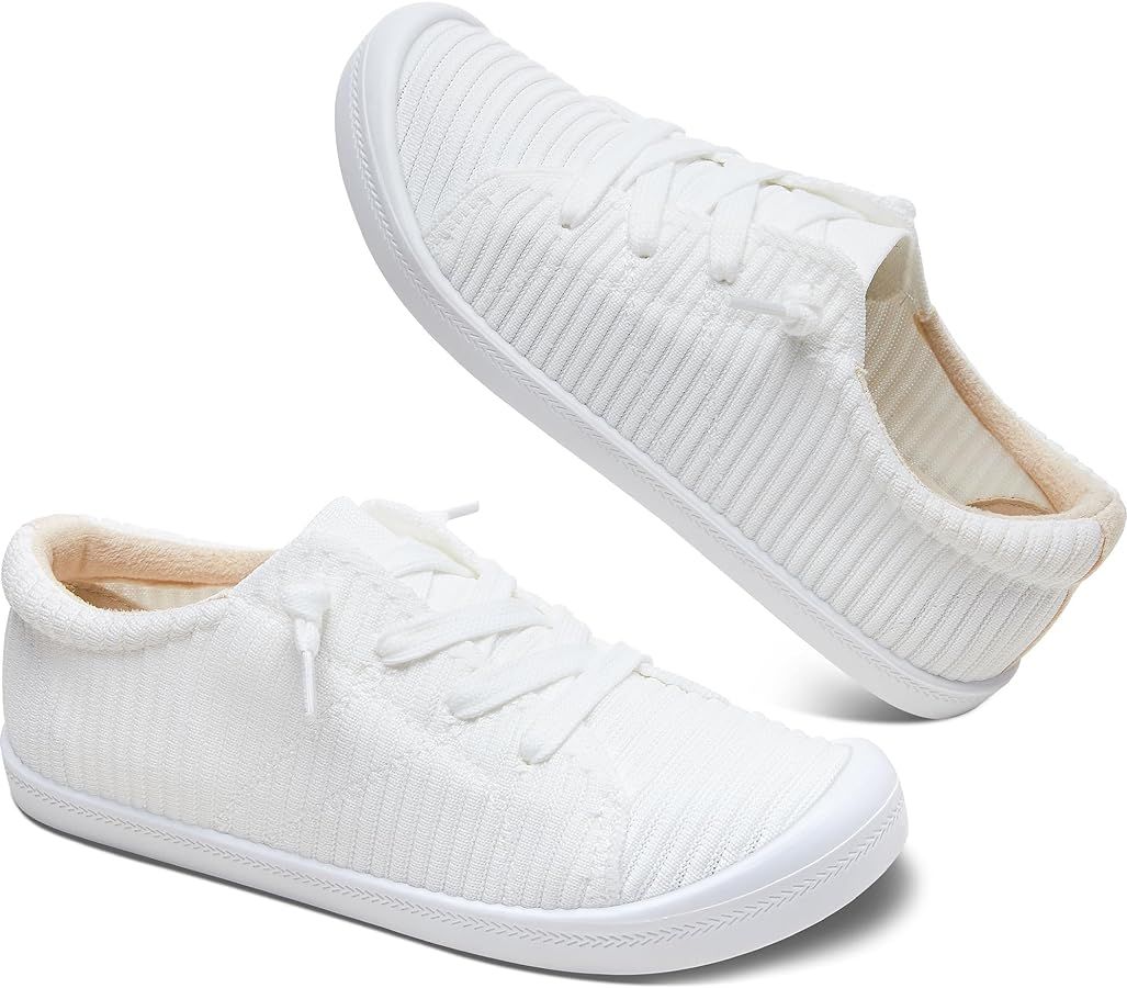 Mesh Slip On Shoes Women Comfort Knit Slip On Loafer Casual Fashion Sneaker Lightweight and Breat... | Amazon (US)