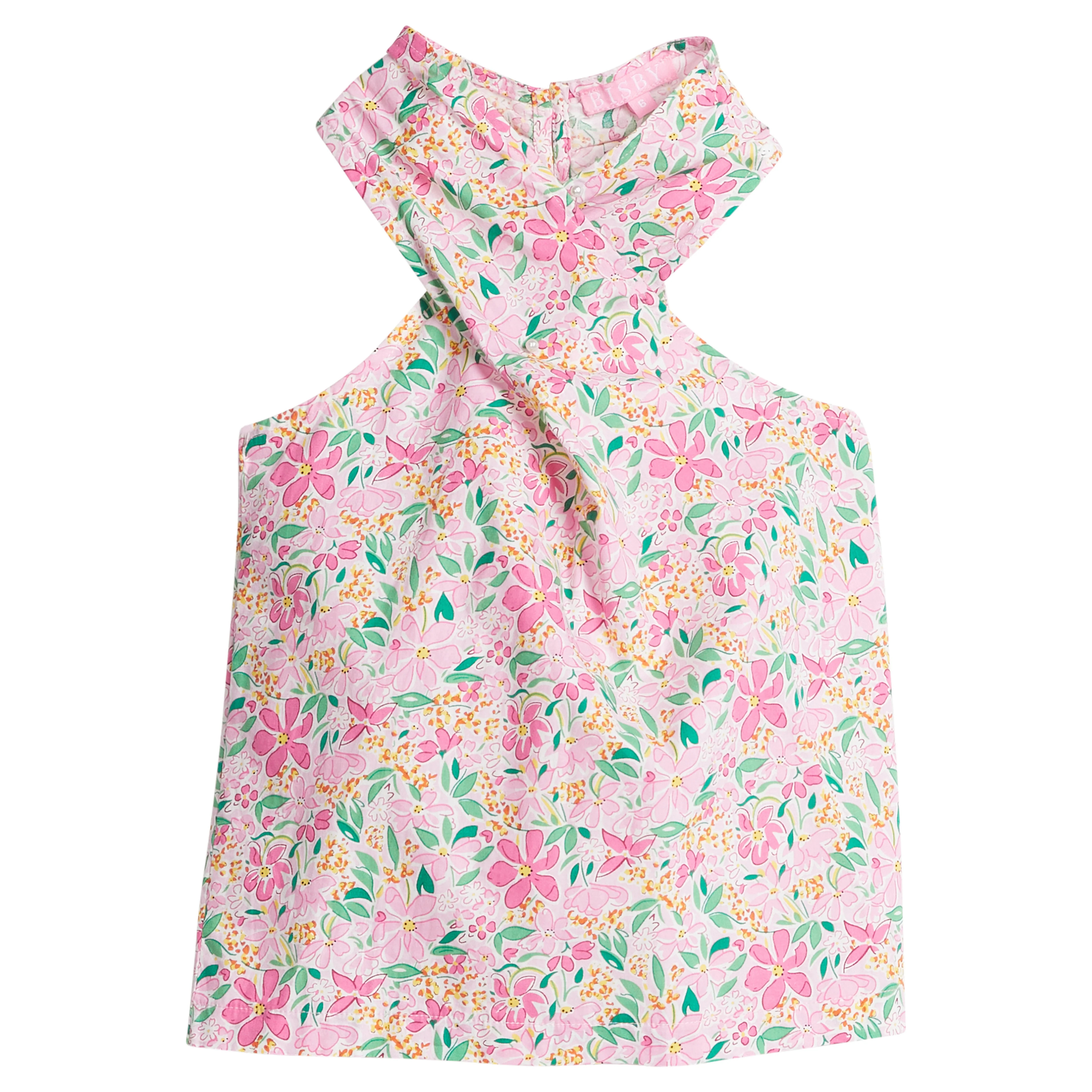 Scarf Top - Frangipani Pink | BISBY Kids