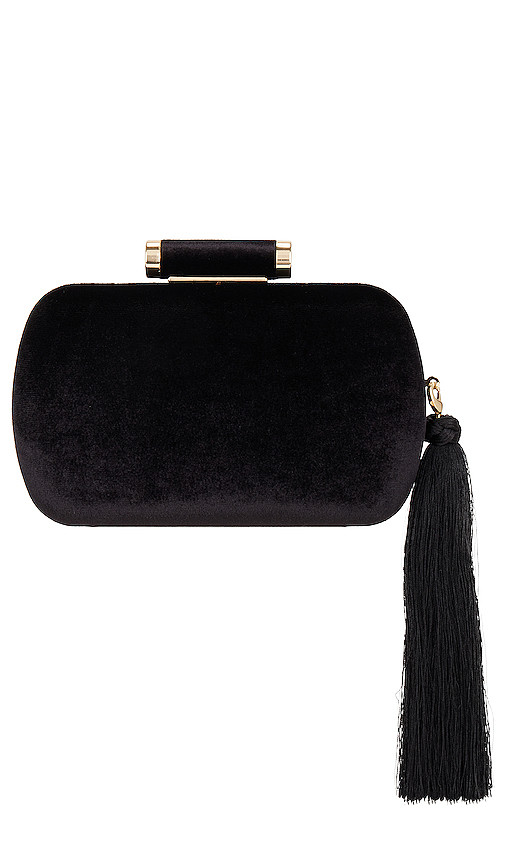 Matilda Velvet Clutch in Black | Revolve Clothing (Global)
