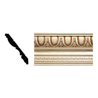 Ornamental Mouldings 1687A-4FTWHW .5 in. D X 4 in. W X 47.5 in. L Unfinished White Hardwood Egg a... | The Home Depot