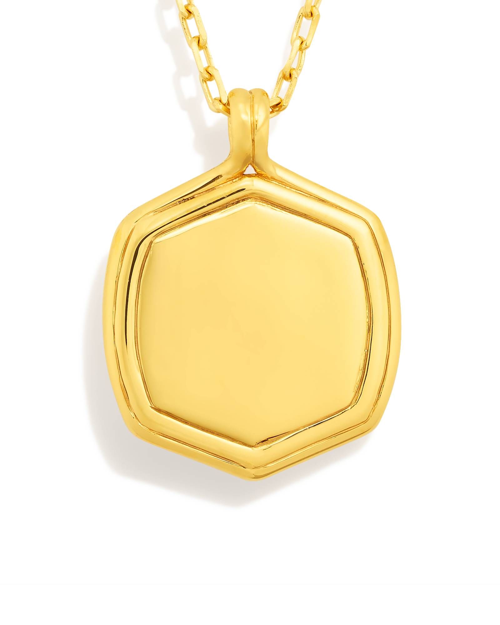 Davie Ridged Pendant Necklace in 18k Gold Vermeil | Kendra Scott