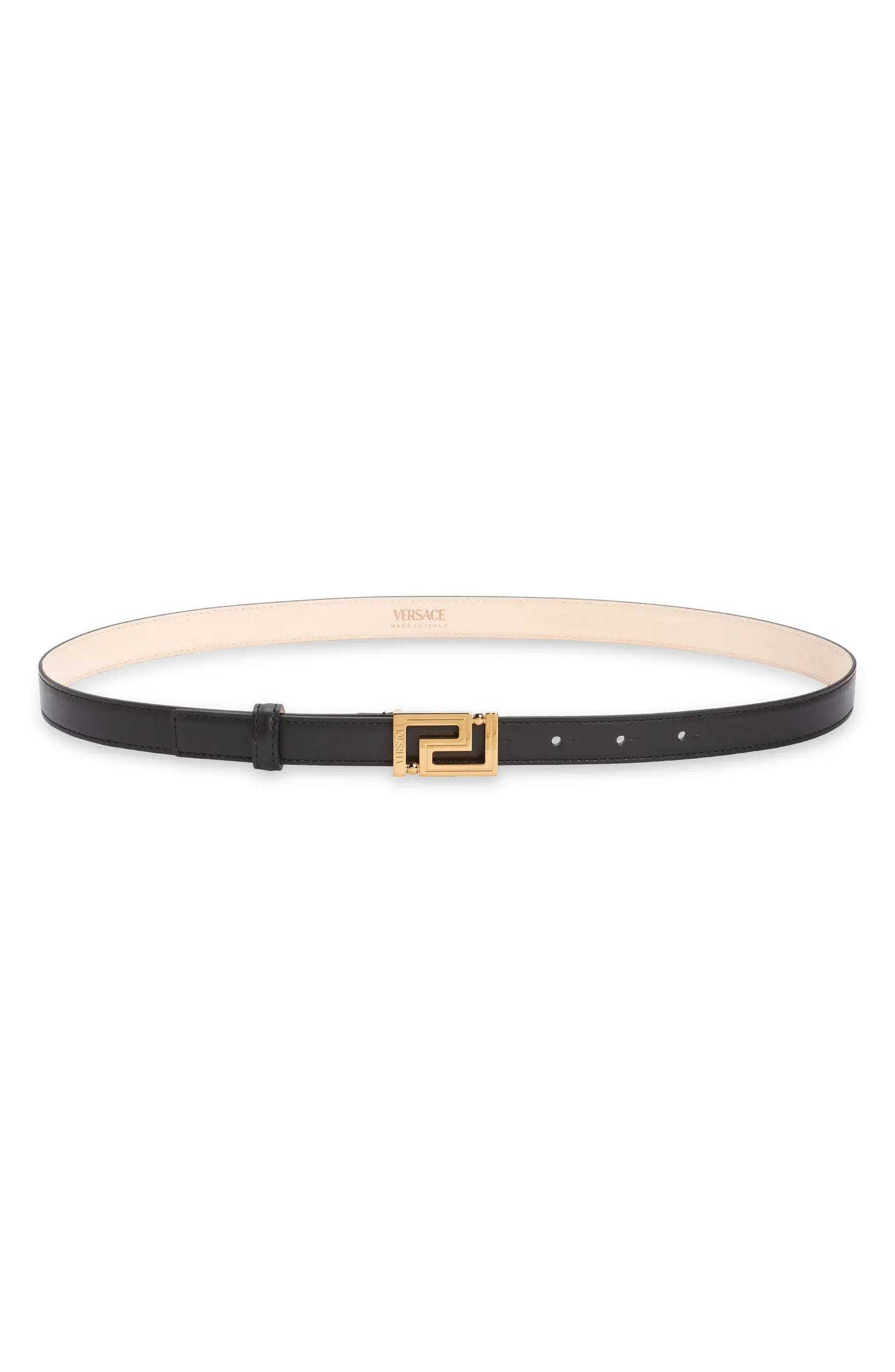 Greca Buckle Leather Belt | Nordstrom