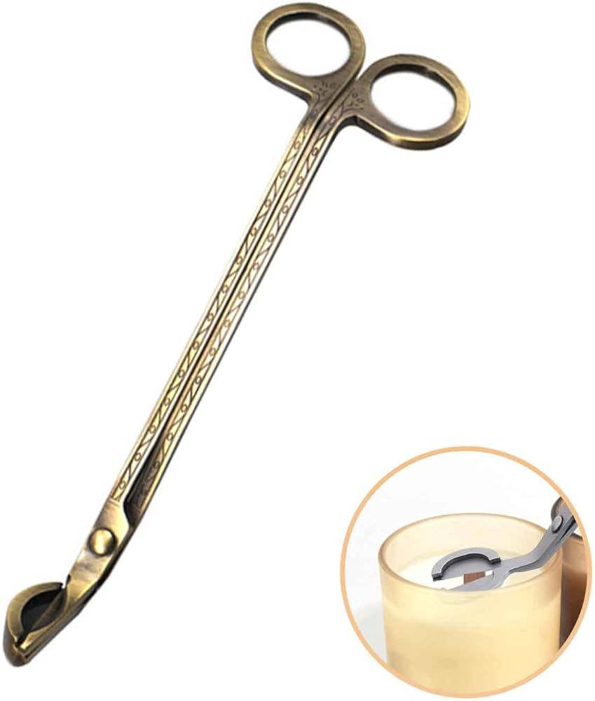 AIM & GGKK Candle Snuffer Gold Copper Trimmer Wick Antique Brass Candle Wick Clipper Wick Cutter ... | Amazon (US)