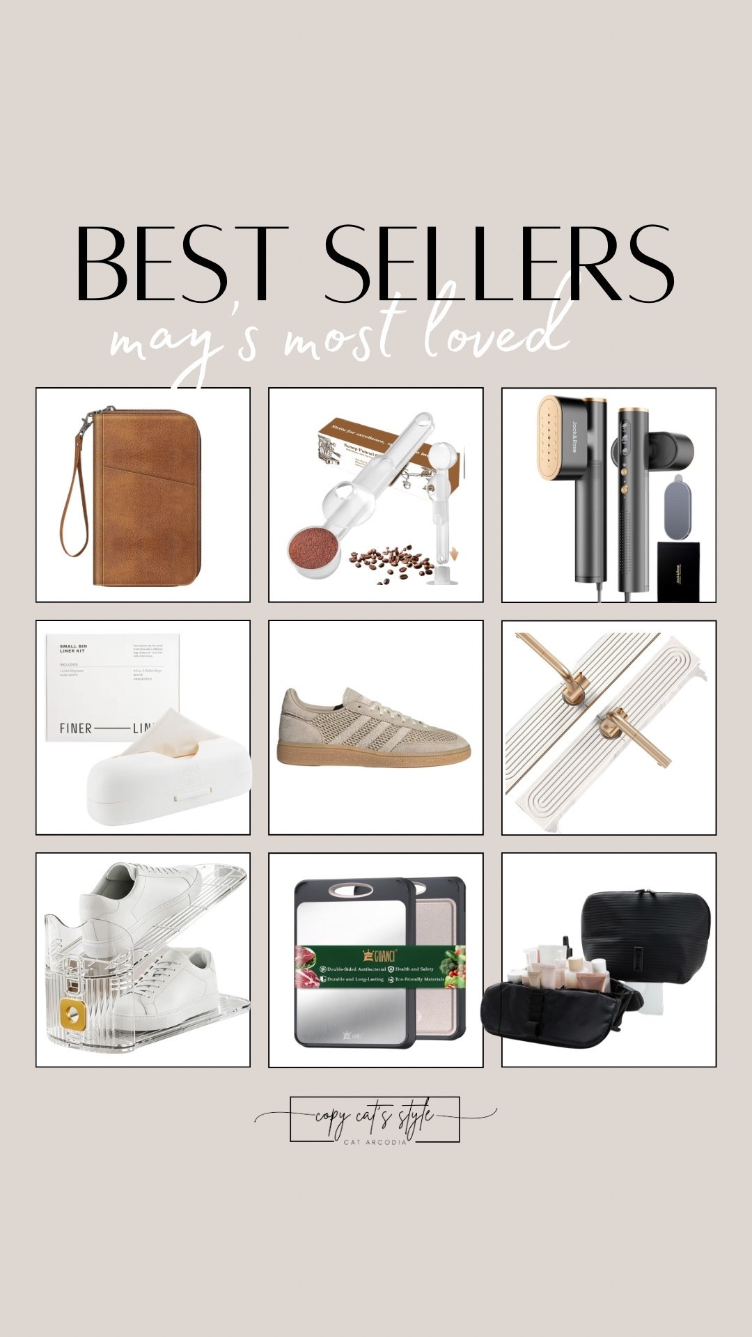 Bestsellers for the month of May. All the things you loved. Amazon travel essentials, kitchen gadgets, adidas sneakers, and more.

#LTKHome #LTKTravel #LTKMidsize