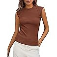 PRETTYGARDEN Women's Ribbed Tank Tops 2026 Summer Cap Sleeve Slim Fitted Knit Basic Casual Tee Sh... | Amazon (US)