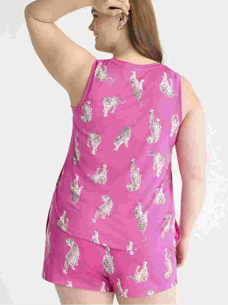Joyspun Women's Printed Tank Top and Shorts Pajama Set, 2-Piece, Sizes XS-3X | Walmart (US)