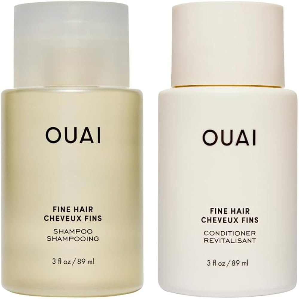 OUAI Fine Hair Shampoo & Conditioner Set, Travel Size - Volumizing Shampoo & Conditioner - With S... | Amazon (US)