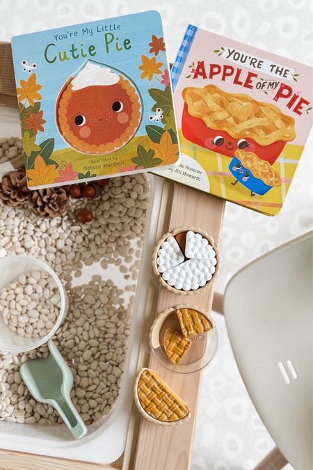 I can’t get over these adorable vintage American Girl holiday pies for Sophie’s #LTKThanksgiving themed sensory bin! They work kind of like a 3D puzzle for our #LTKtoddler. Since these little pies are no longer in production, you’ll have to source them secondhand, but they’re SO cute — definitely worth the effort! (Please note that we don’t let our 2 y/o play with the smaller pieces in the set *yet*).
Linking everything that I can (this is the IKEA FLISAT table).

#LTKkids #LTKSeasonal