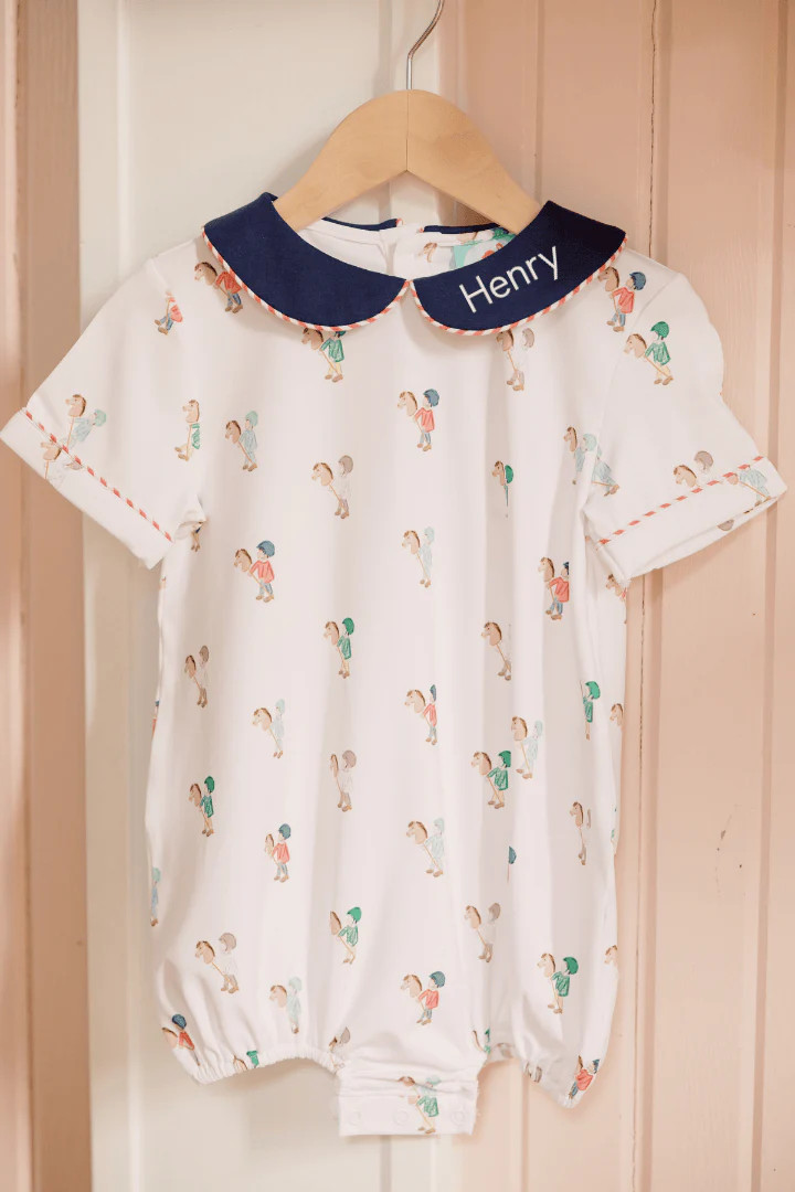 TSF x Shelby Back Stick Horse Bubble | The Smocked Flamingo