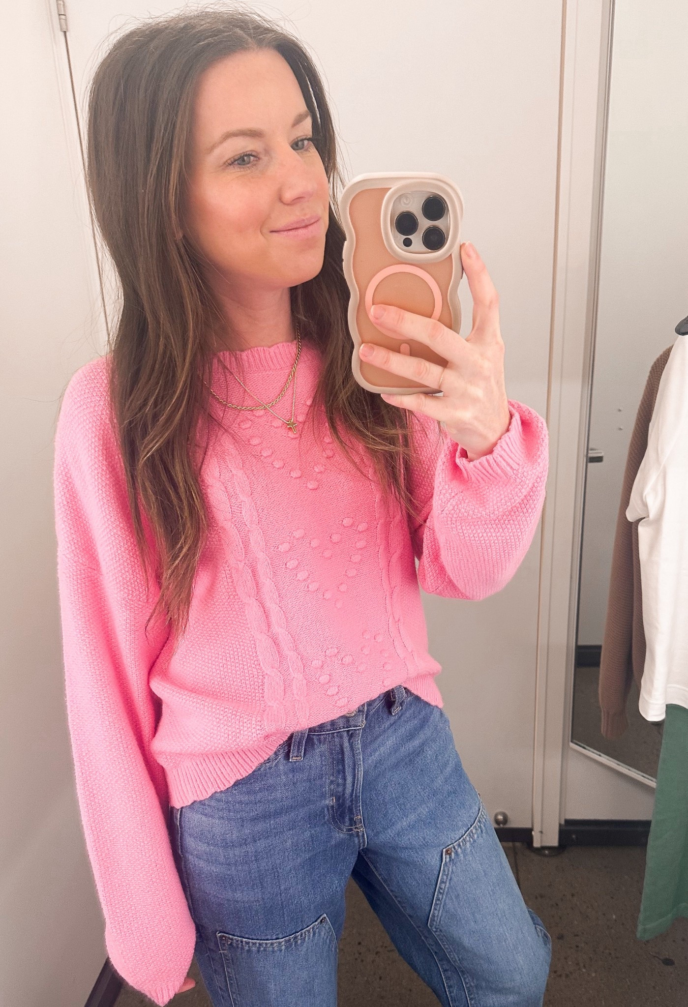 Which a cute sweater! Wearing my normal size S.  

#LTKPetite #LTKSaleAlert #LTKootd