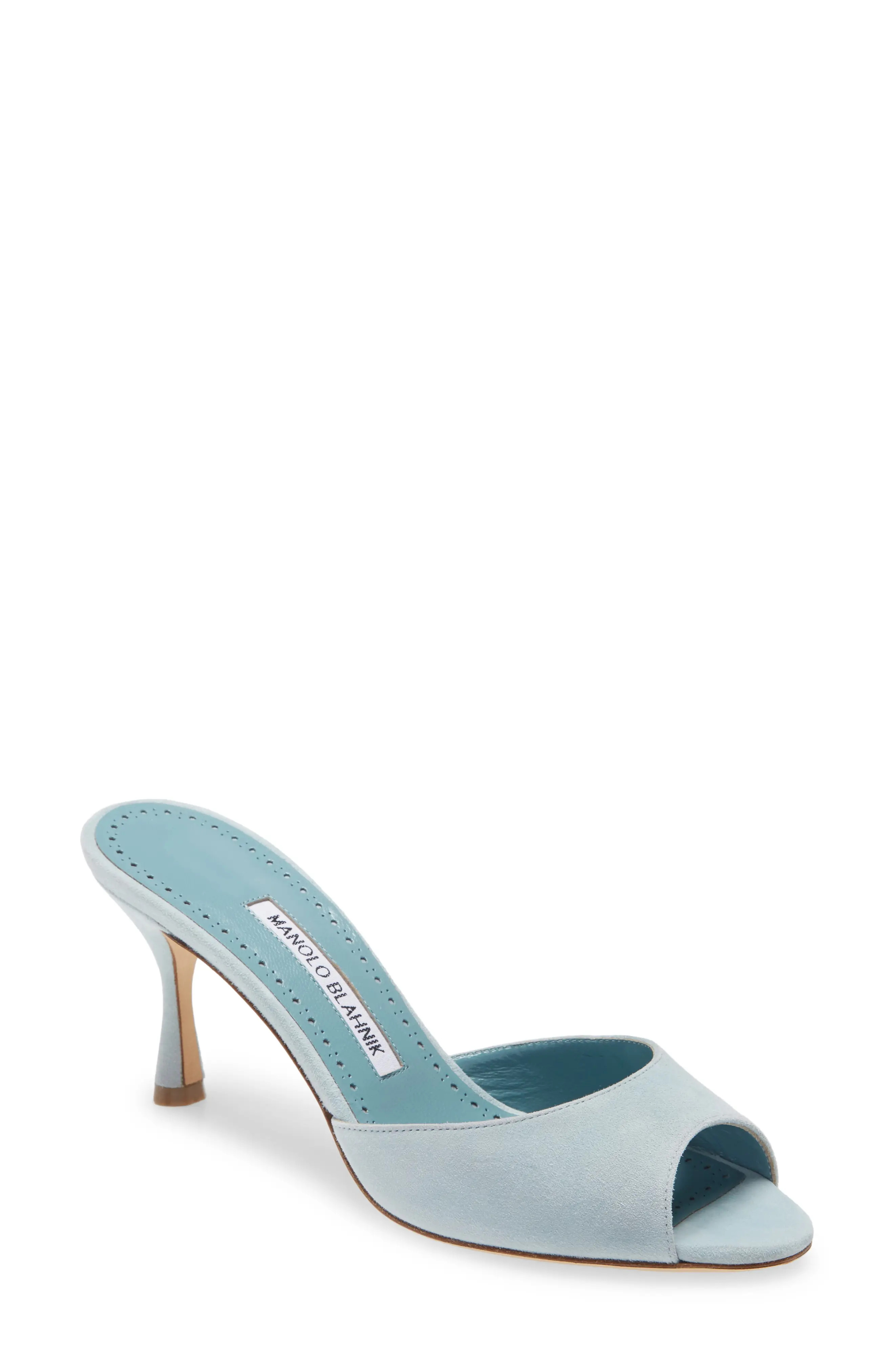 Women's Manolo Blahnik Jada Mule, Size 5US - Blue | Nordstrom