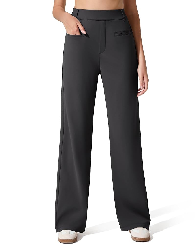 G4Free ShiftReady - Pantalones de trabajo para mujer con bolsillos, pierna recta, con trabillas p... | Amazon (US)