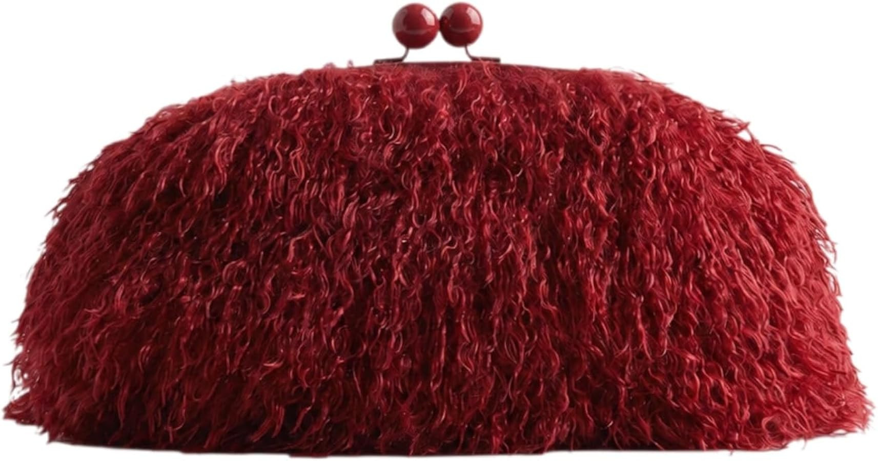 RomanticDesign Women Faux Fur Purse Fuzzy Clutch Shoulder Bag | Amazon (US)