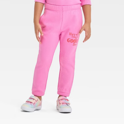 Toddler Girls' Fleece Jogger Pants - Cat & Jack™ Pink 3T | Target