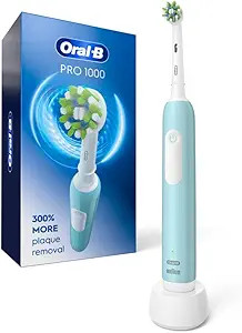 Oral-B Pro 1000 Rechargeable Electric Toothbrush, Turquoise with Pressure Sensor, 3 Modes | Amazon (US)