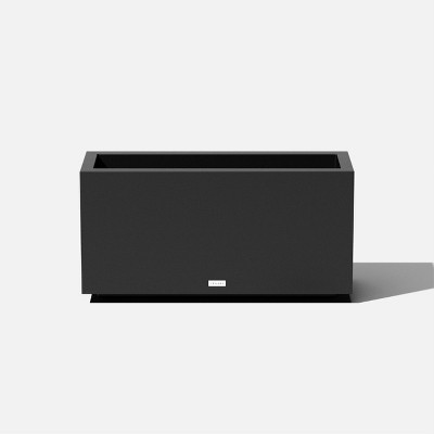 Veradek Block Series Long Box Medium 32" Plastic Planter - Black | Target