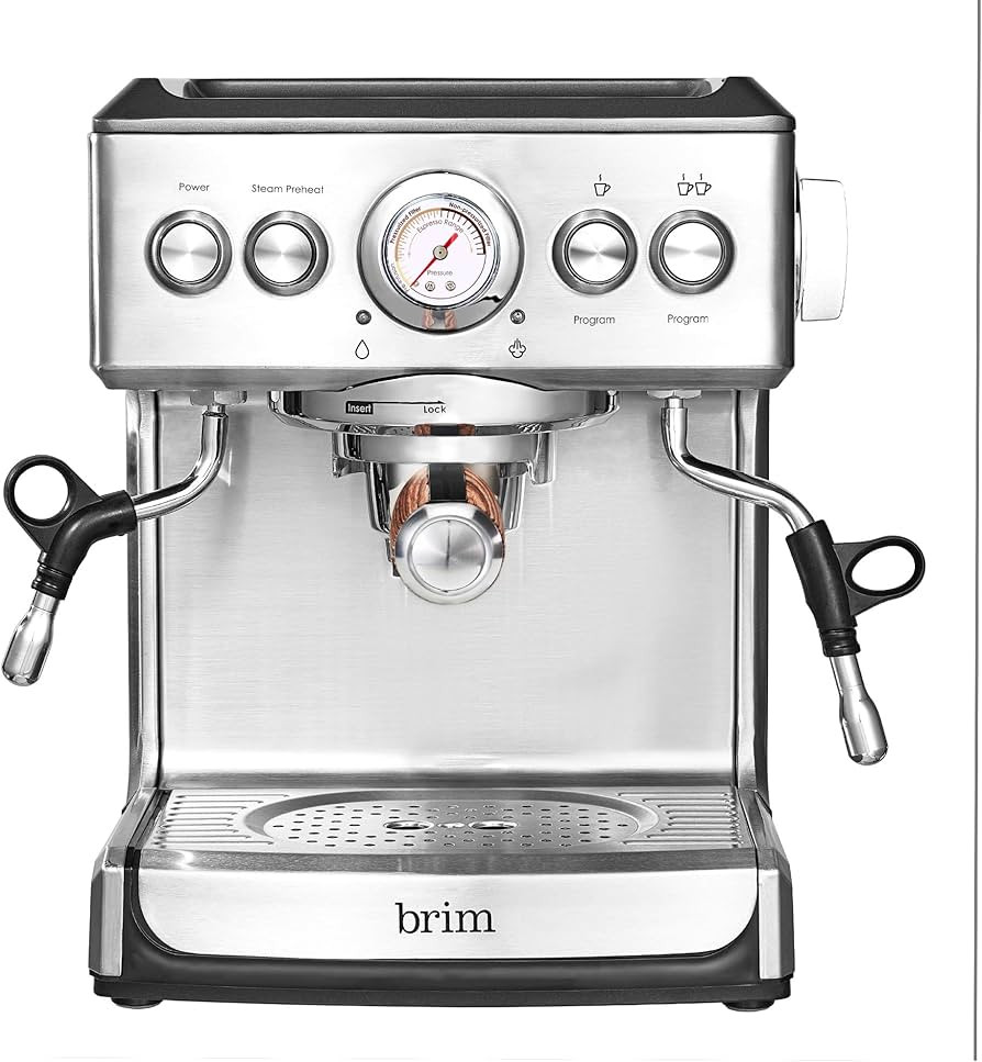 brim 19 Bar Espresso Machine, Fast Heating Cappuccino, Americano, Latte and Espresso Maker, Milk ... | Amazon (US)