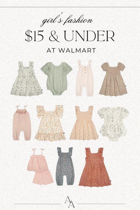 $15 + under girls fashion at Walmart! Love so many of these sweet dresses & rompers for spring!! 

Baby girl fashion // toddler girl fashion // affordable kids outfits 

#LTKbaby #LTKkids #LTKfindsunder50