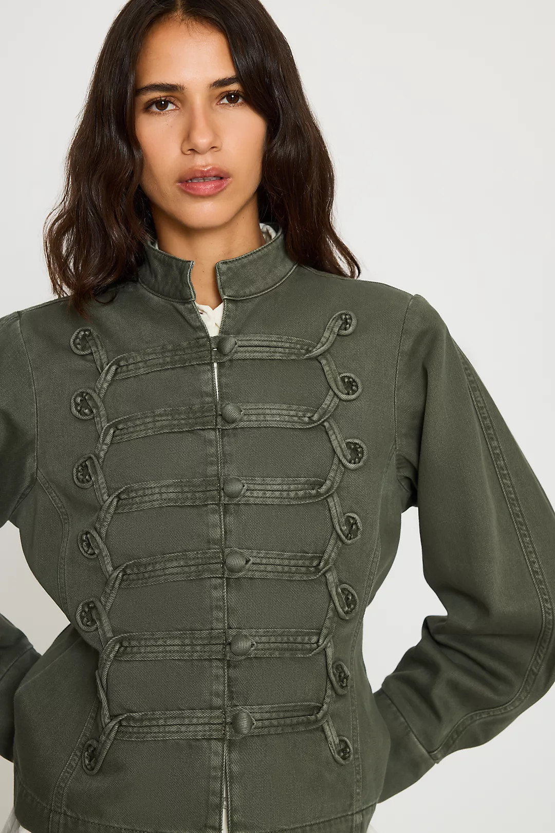 By Anthropologie Denim Military Jacket | Anthropologie (UK)
