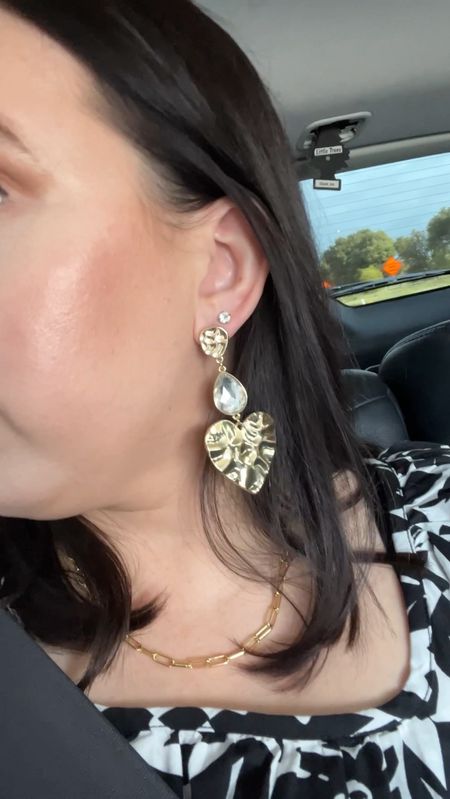 Statement earrings / gold jewelry /country concert outfit / heart earrings 

#LTKfindsunder50 #LTKVideo #LTKstyletip