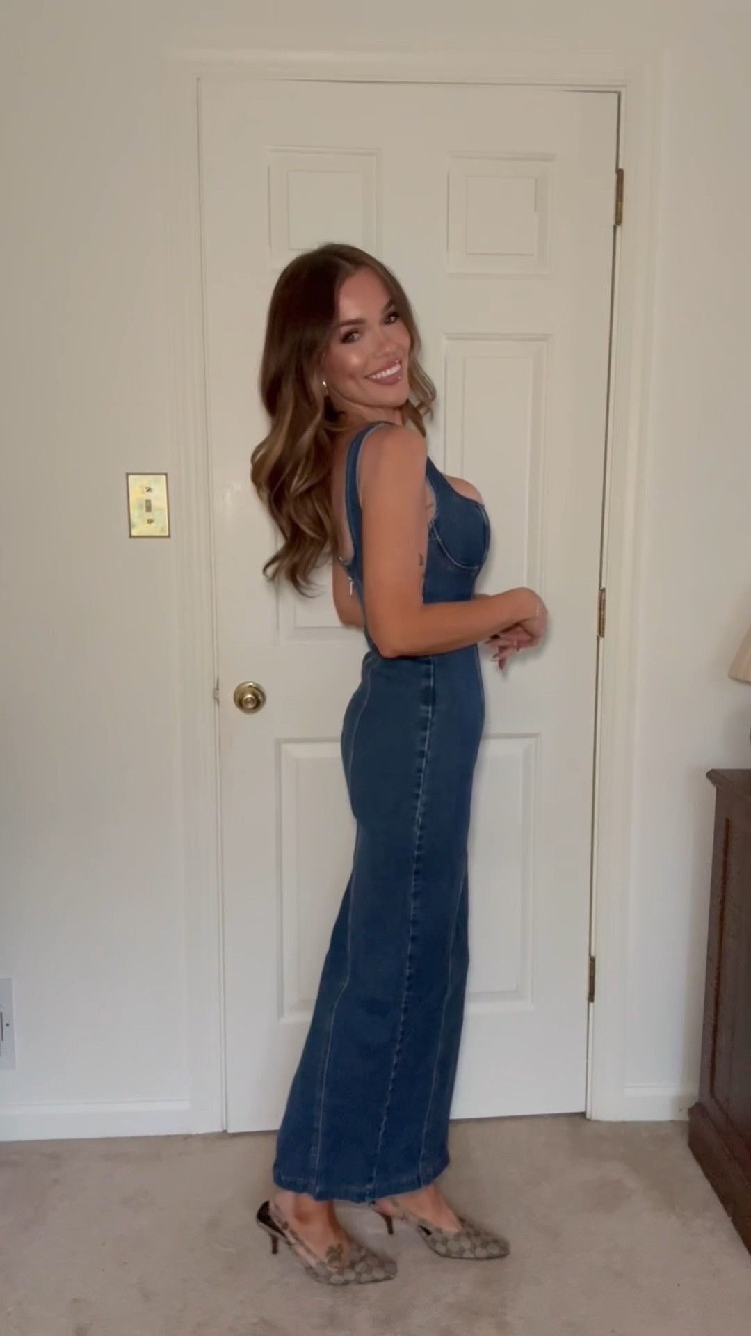 Denim dress i wore in Nashville! Wearing size 2

#LTKTravel #LTKootd