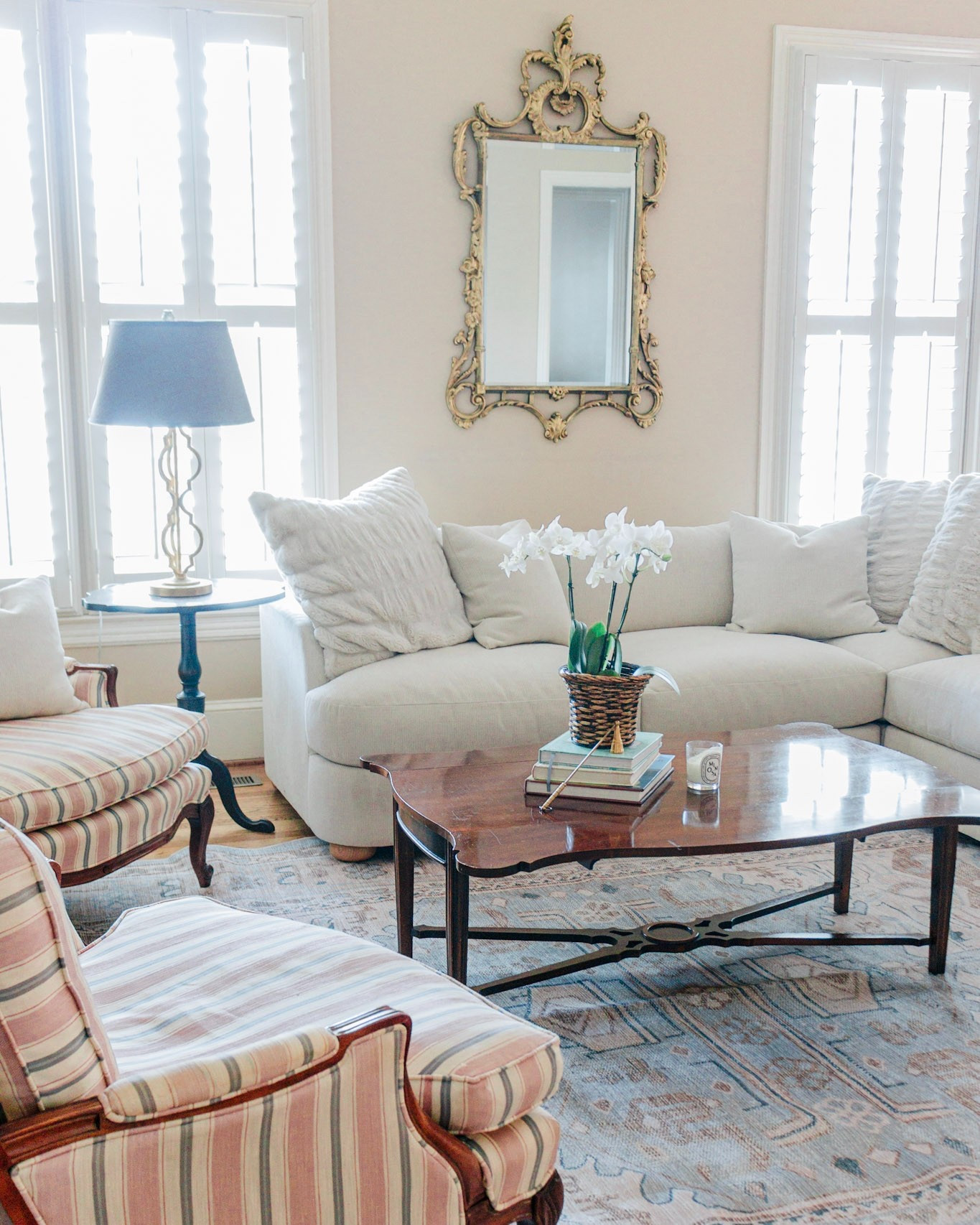 Our new living room is an absolute dreamland. I have been head over heels in love with this new sectional by @kathykuohome for the most comfortable cloud-like seating... You'll fall in love with her! Shop: https://liketk.it/5odfW