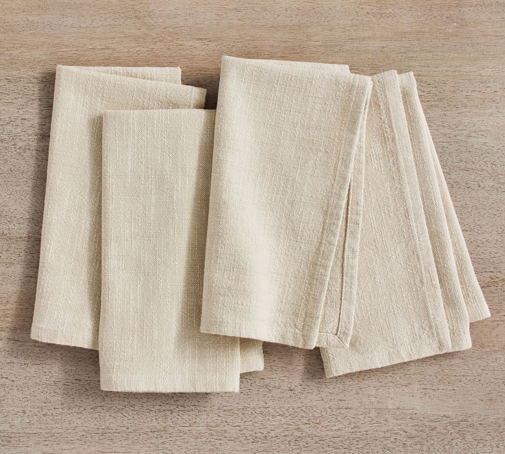 Organic Cotton Casual Napkin, Set of 4 - Flax | Pottery Barn (US)