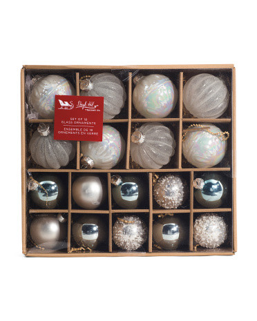 18pk Multi-shaped Glass Ornaments | TJ Maxx