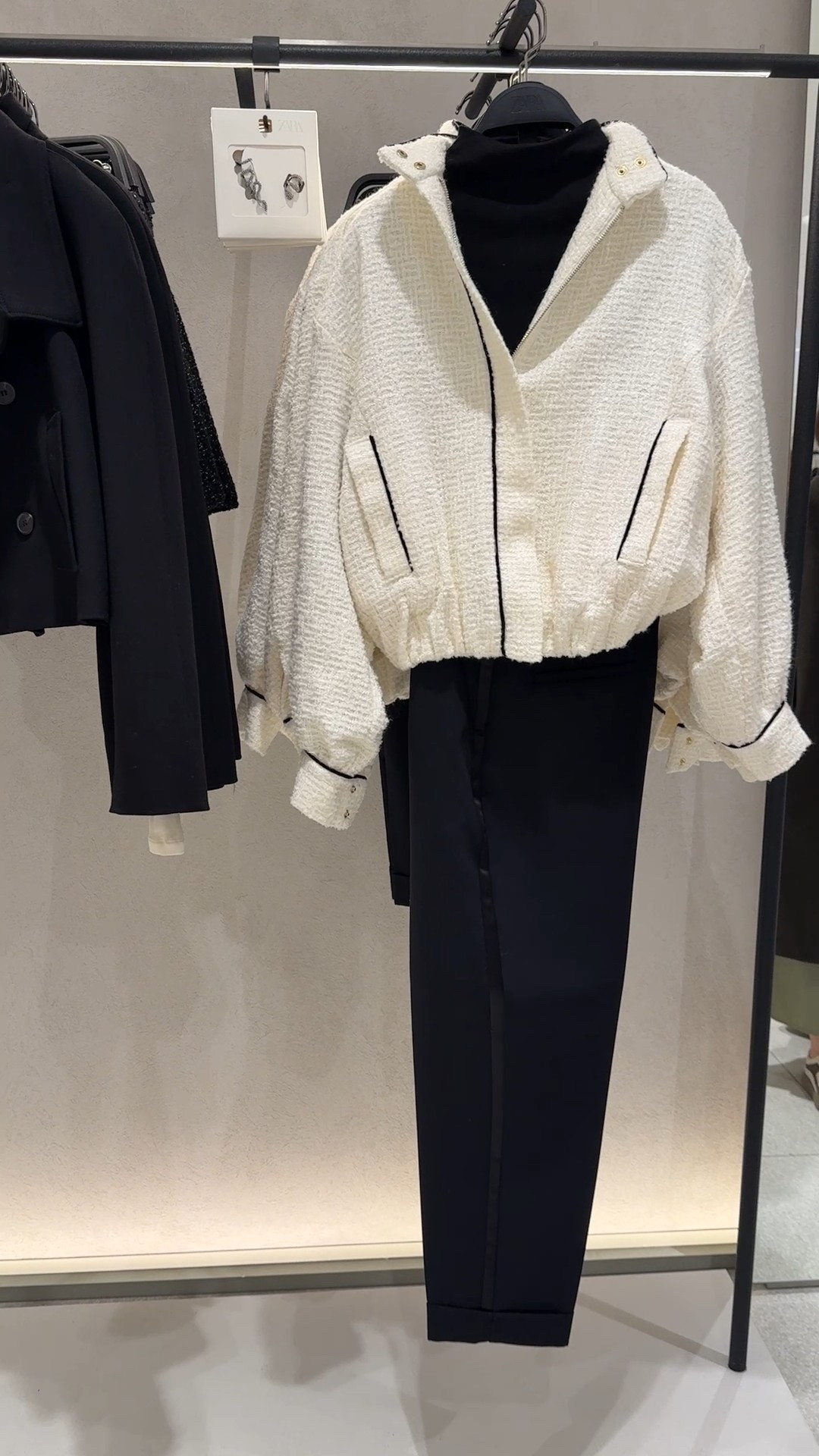 white bomber with contrasting black trim!

#LTKStyleTip #LTKFindsUnder100