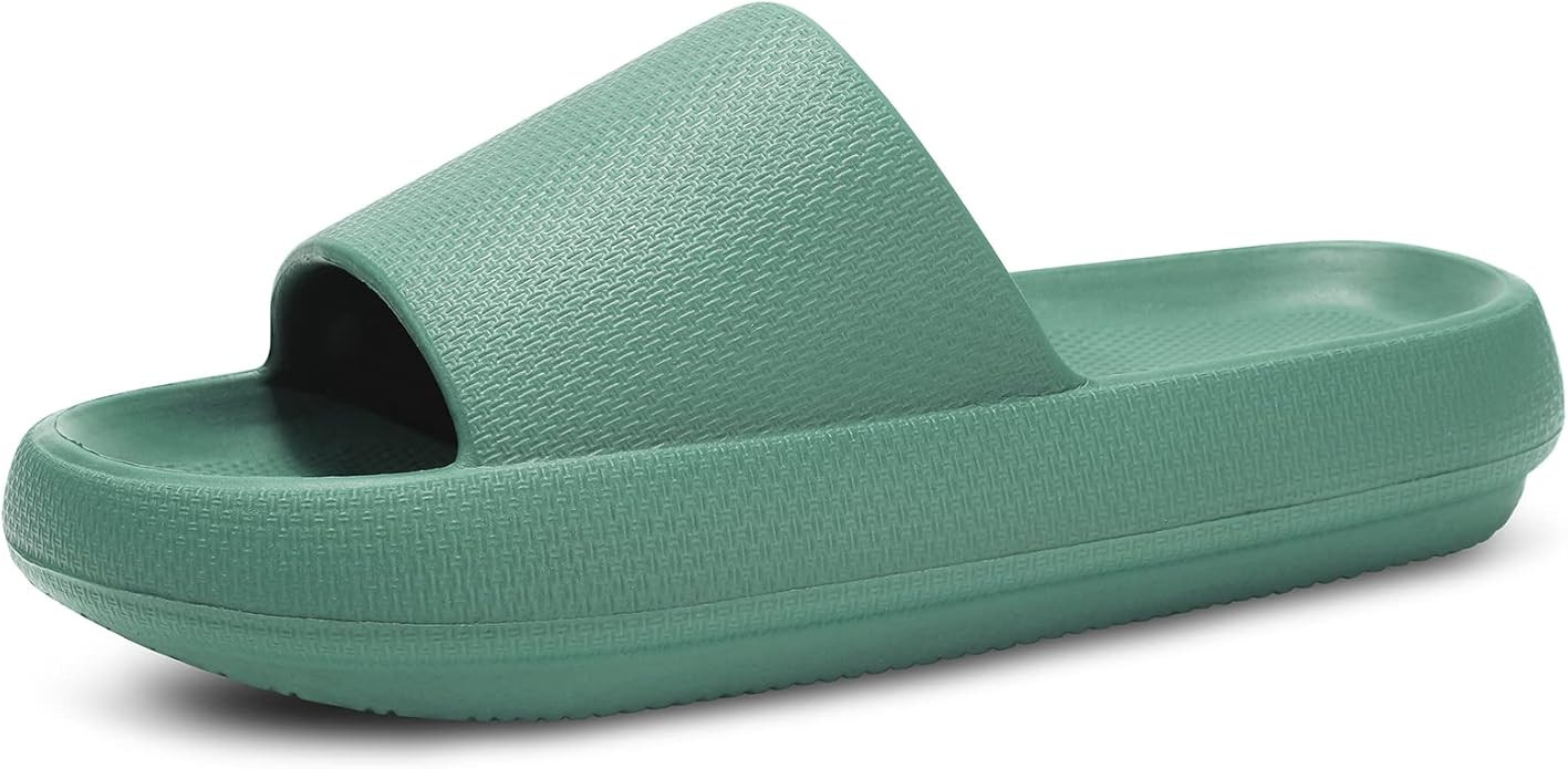 welltree Cloud Slides for Women Men Pillow Slippers Non-Slip Bathroom Shower Sandals Soft Thick S... | Amazon (US)