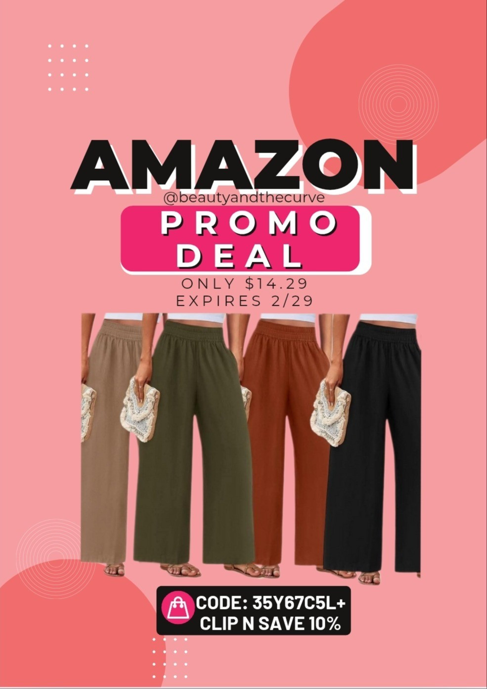 Amazon Promo Deal on these cute pants to transition into Spring and Summer

#LTKSeasonal #LTKSaleAlert #LTKStyleTip