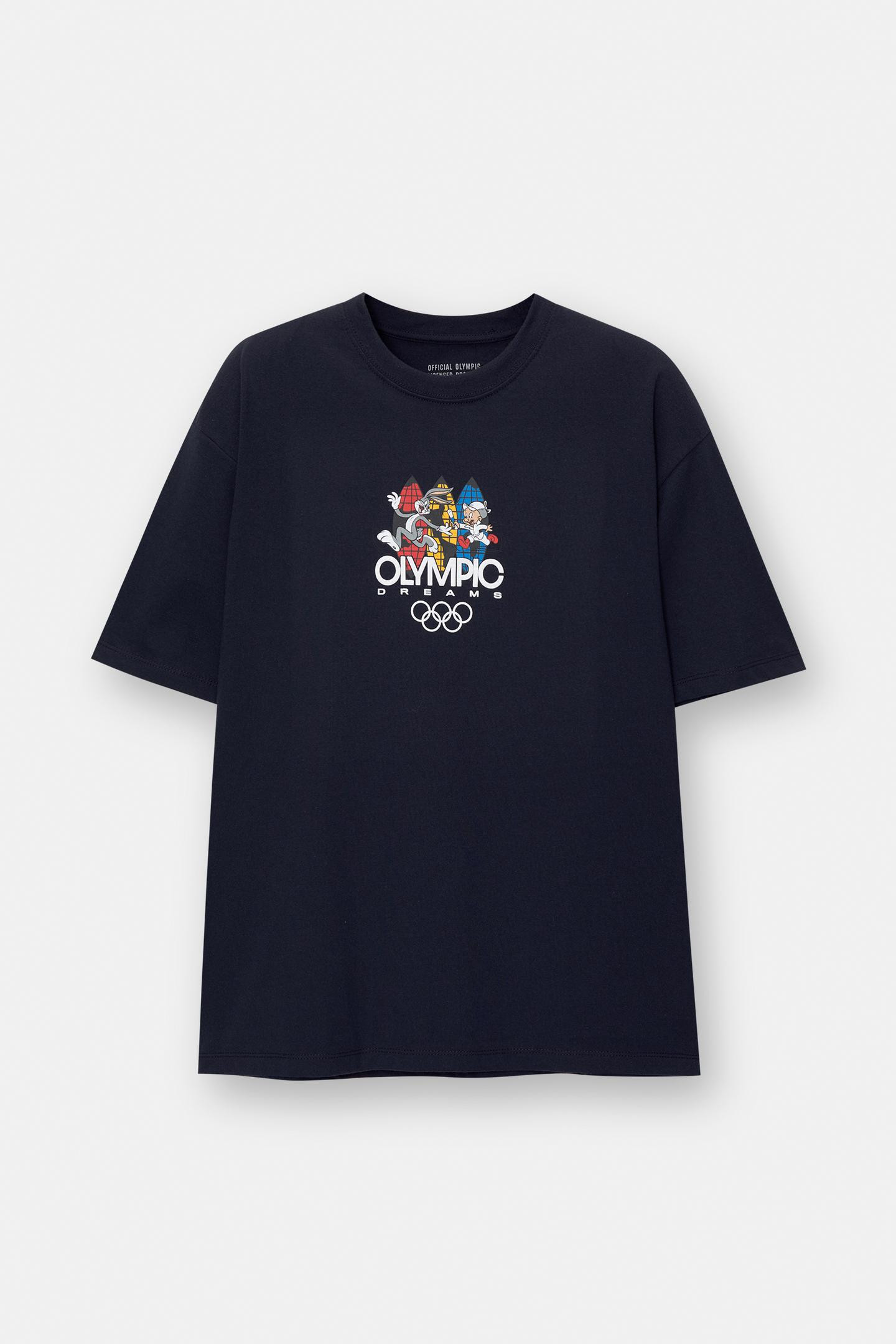 Blue Looney Tunes x Olympic Collection T-shirt | PULL and BEAR UK