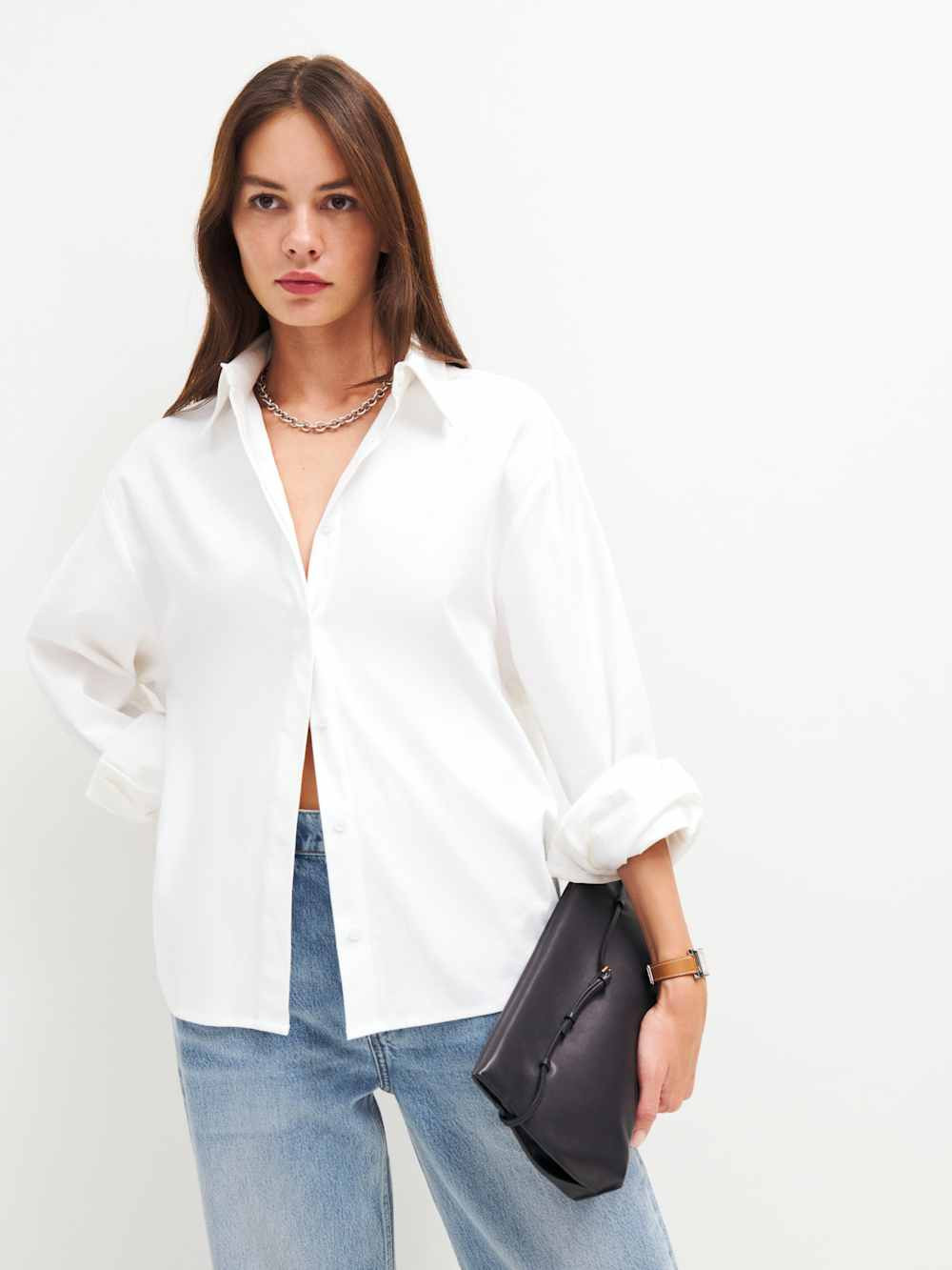 Andy Oversized Shirt | Reformation (Global)