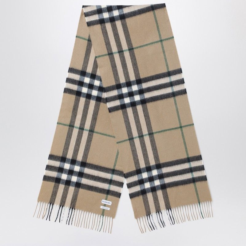 Burberry Beige Check Scarf | Baltini