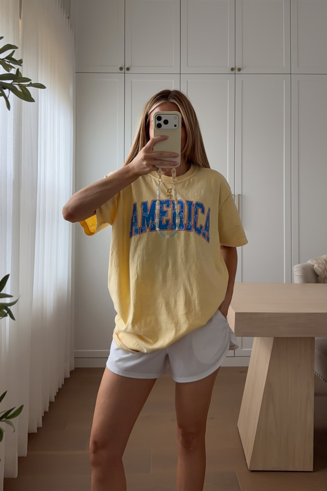 been wearing my america tees all weekend! sized up to a large. @pinklily code MICHELE — wearing a small in my athletic shorts.