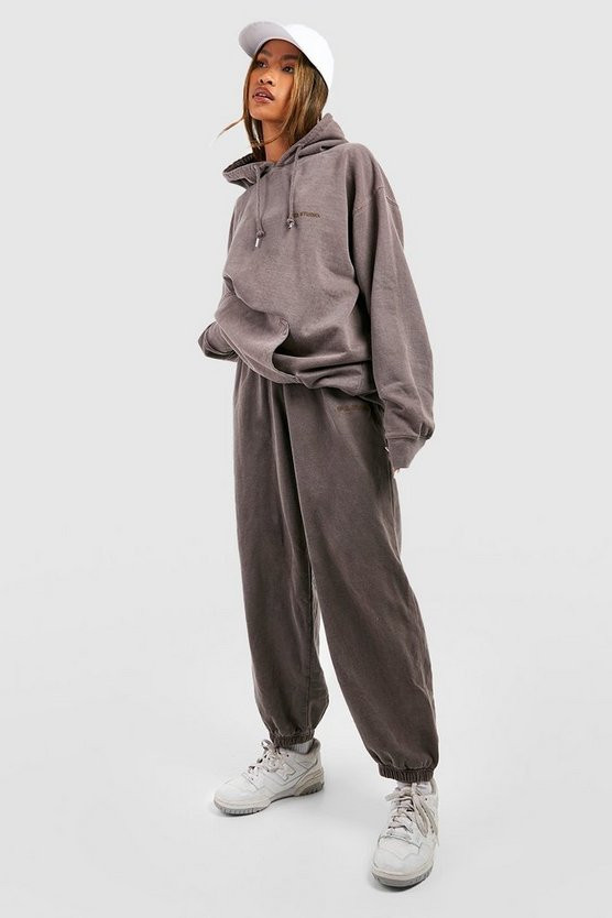 Ofcl Studio Overdyed Marl Tracksuit | Boohoo.com (US & CA)