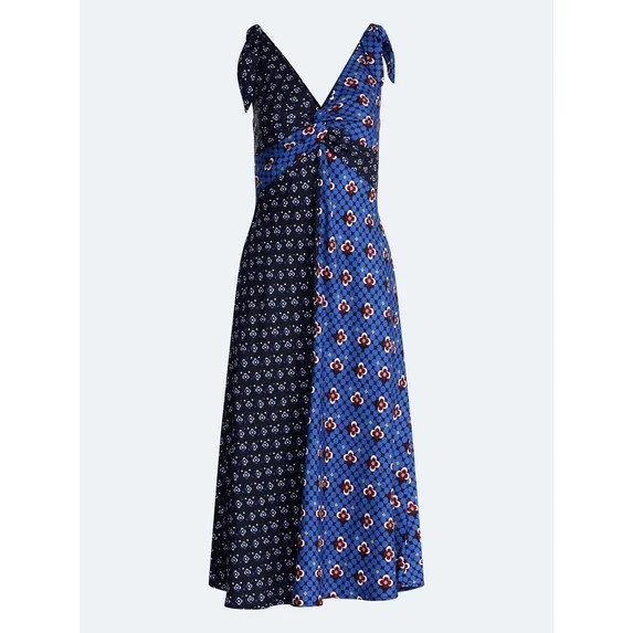 Free Assembly Women's Twist Front Sleeveless Maxi Dress, Sizes XS-XXL | Walmart (US)