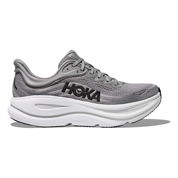 Men's HOKA Bondi 9 Running Shoes sneakers-athletic-shoes 8 Regular Galactic Grey/Stellar Grey | Scheels