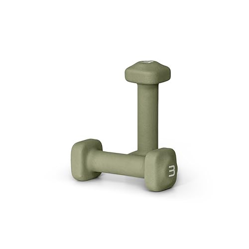 Tone Fitness 3 lb Neoprene Dumbbell Pair for Home Workouts – Non-Slip Design - Green | Amazon (US)