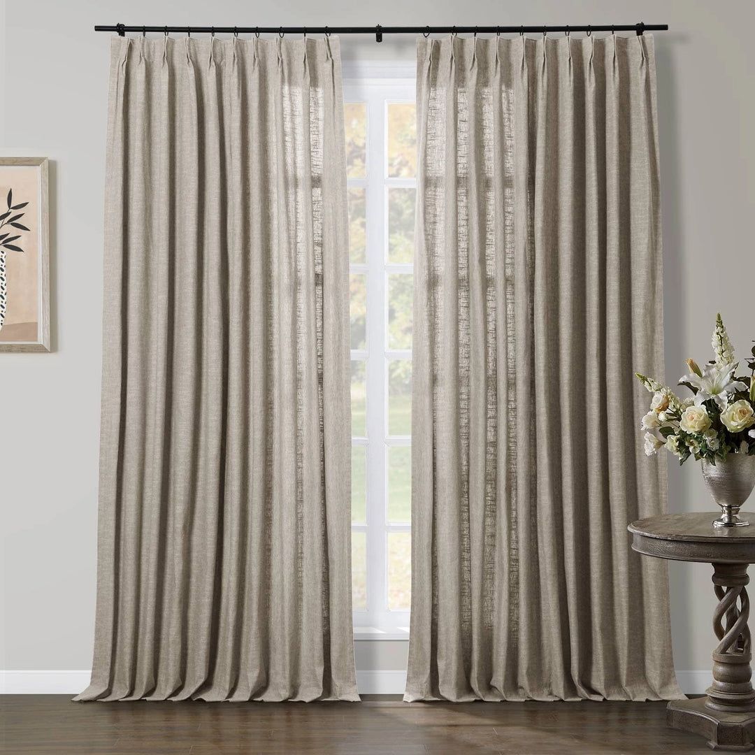 Luxury Linen Cotton Blend Curtain Pleated | Jawara | TWOPAGES