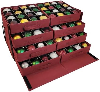 612 Vermont Christmas Ornament Storage Box with Adjustable Acid-Free Dividers, Holds 128 – 3 In... | Amazon (US)