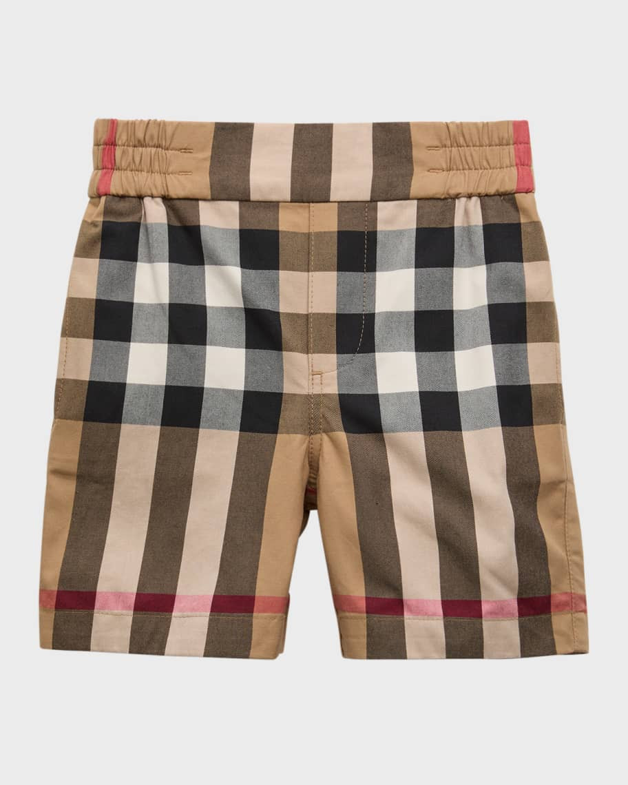 Burberry Boy's Halford Check-Print Shorts, Size 6M-2 | Neiman Marcus