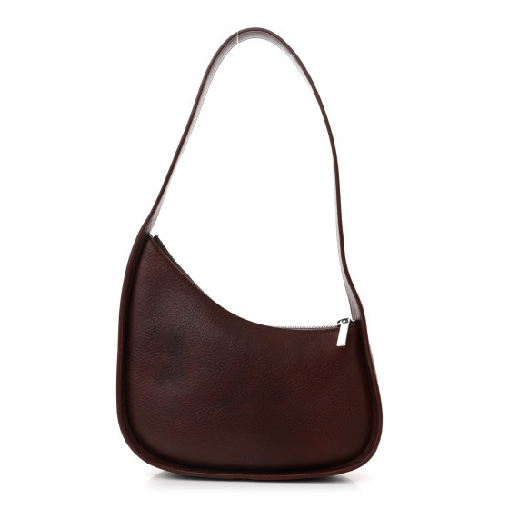 THE ROW Grained Calfskin Half Moon Shoulder Bag Burnt Wood | FASHIONPHILE | FASHIONPHILE (US)