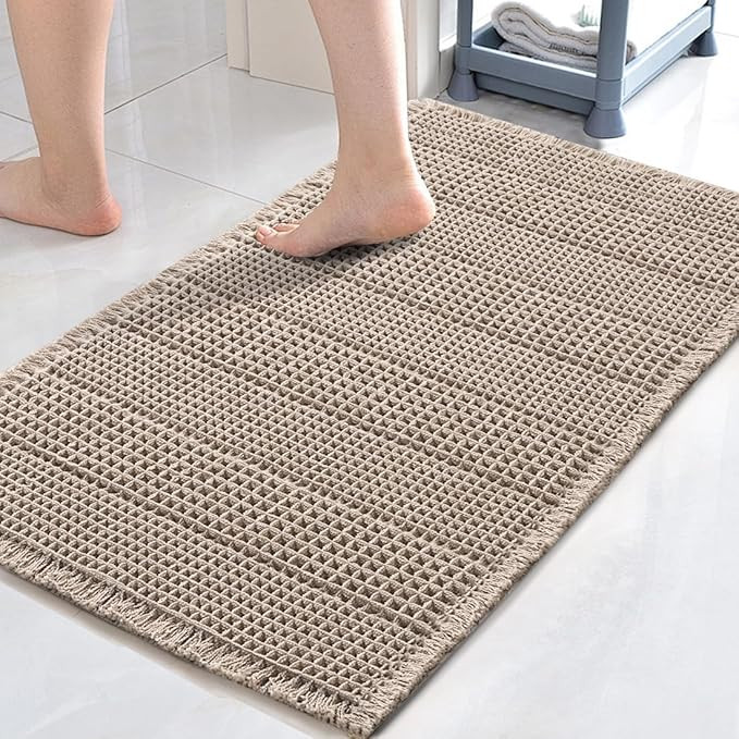 H.VERSAILTEX Upgraded Waffle Bath Mat Super Absorbent Bathroom Mats Non Slip Bath Rugs for Bath F... | Amazon (US)