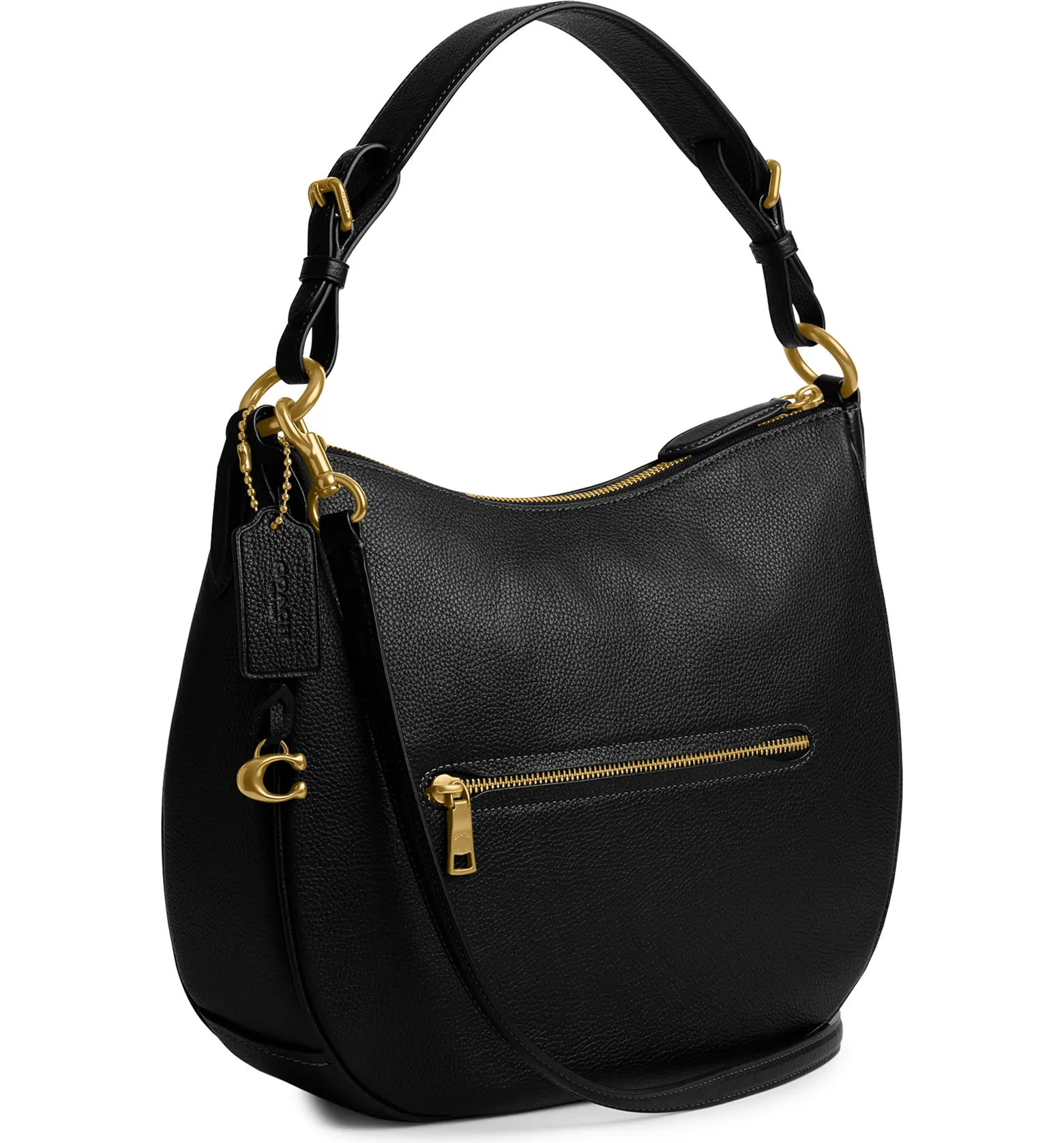 Polished Pebble Leather Shoulder Bag | Nordstrom