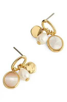 Madewell Cluster Drop Earrings in Antique Gold at Nordstrom | Nordstrom